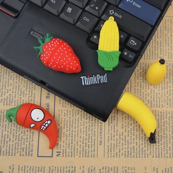 Zöldség-gyümölcs, Eper, Banán, Ananász USB pendrive 32 gb-os Pen Drive 8GB 16GB 4GB Rajzfilm U Lemez Aranyos Ajándékok 2