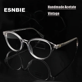 ESNBIE Vintage Kerek Szemüveg Keretek Nők Szeme Keret, Átlátszó Szemüveg Keret Sima Szemüveges Férfi Tiszta Rövidlátás Szemüveg