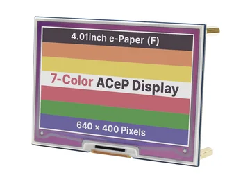 Waveshare 4.01 inch Színes E-Papír E-Ink Kijelző a KALAPOT A Raspberry Pi, 640×400 Képpont, ACeP 7-Szín, SPI Interface 4