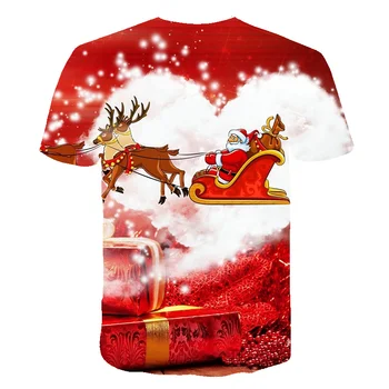 Rajzfilm póló, Karácsonyi póló Férfi Anime Ing 3d Nyomtatás Szórakoztató kristálygömb T-shirt Cosplay Pár Parti Jelmez 6XL 3