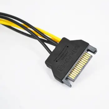 Kebidu PCI-E express hálózati Kábel TÁPEGYSÉG Tápegység Sata 6 pin ATX 18AWG Adapter Kelő a Bitcoin-Bányász Forró Eladó 1