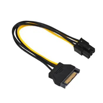Kebidu PCI-E express hálózati Kábel TÁPEGYSÉG Tápegység Sata 6 pin ATX 18AWG Adapter Kelő a Bitcoin-Bányász Forró Eladó 3
