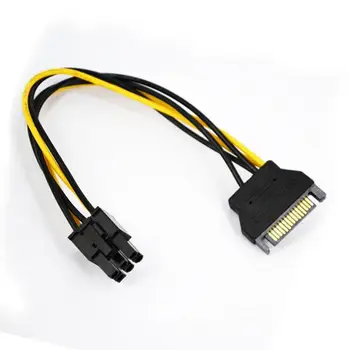 Kebidu PCI-E express hálózati Kábel TÁPEGYSÉG Tápegység Sata 6 pin ATX 18AWG Adapter Kelő a Bitcoin-Bányász Forró Eladó 4