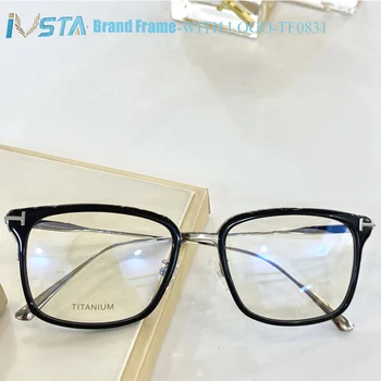 IVSTA Tom TF0831 a Logó kiváló Minőségű Titán Szemüveges Férfi Luxus Márka Tervezője Optikai Keret Doboz Rövidlátás Szemüveg Nők