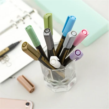 10 féle szín fém jelölő toll, festék, toll, biztonsági, környezetvédelmi DIY design album írószer art festmény, Tartozékok 5