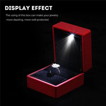 Kreatív LED eljegyzési gyűrű medál dobozok Gyűrű Ékszer Tároló Doboz Kijelző Ajándék az esetben a Csomagolás Bemutató Dobozok, nagykereskedelmi 0