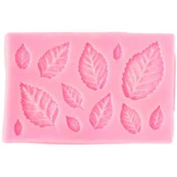 3D Maple Leaf páfránylevél Szilikon Penész Cupcake Topper Fondant Formák DIY Tortát Díszítő Eszközök Candy Agyag Csokoládé Gumpaste Penész 4