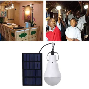 15W LED, 130LM Napelemes Lámpa Izzó Hordozható Kerti Lámpa Kültéri Vízálló Világítás Beltéri Kültéri Haza Kemping Sürgősségi 2