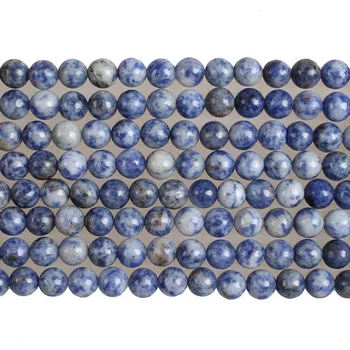 Természetes Kő Kék Pötty Kő Gyöngyök Sodalite Kör Laza Gyöngyök 2 3 4 6 8 10 12 mm Gyöngyök, A Diy Ékszer Készítés 0